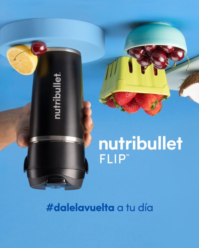 ¡Conoce Flip,  tu nueva personal blender para llevar!
Mantén tus alimentos hasta por 24 hrs. y disfruta de su practicidad.
 Con un puerto USB para aprovechar 14 ciclos de 30 segundos.