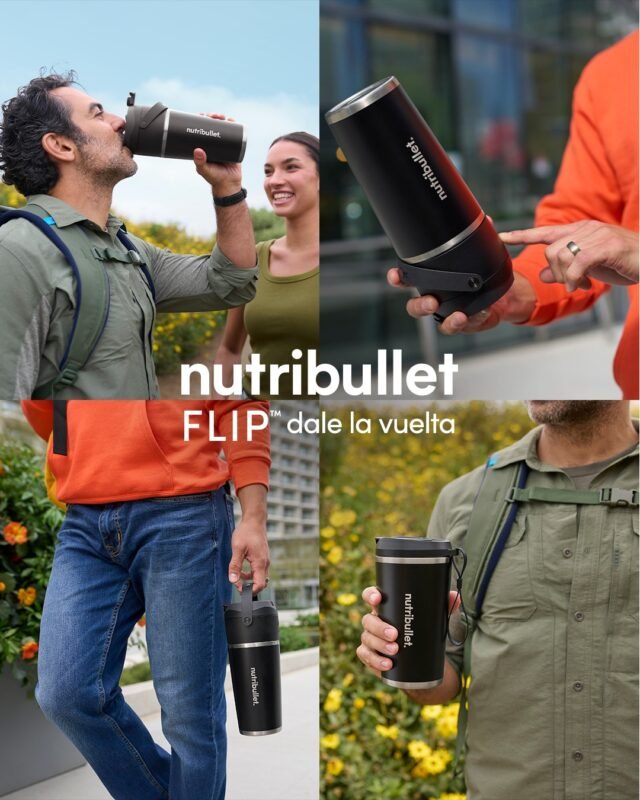 Papá es versátil y aventurero, por eso necesita una nutribullet Flip para que lo acompañe y lo mantenga fresco hasta por 24 hrs.🌄🍊