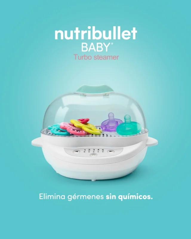 Porque no todo lo que entra en la boca de tu bebé es comida… 🧸👶⁣
⁣
nutribullet Baby Turbo Steamer no sólo cocina, también esteriliza mordederas, biberones y esos juguetes que ya visitaron el piso muchas veces.⁣
⁣
💨 Con solo vapor y en minutos, elimina gérmenes sin químicos y perfecto para mantener todo limpio, rápido y sin complicarte.⁣