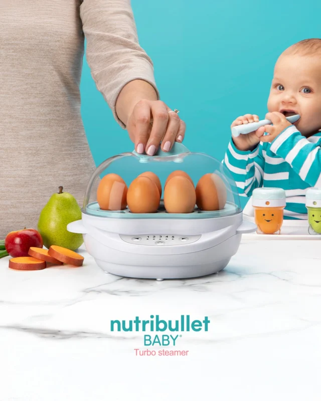 nutribullet Baby® Turbo Steamer es nutrición hecha fácil y con amor 👶💙Cocina al vapor, descongela y esteriliza en minutos. todo en un solo equipo.