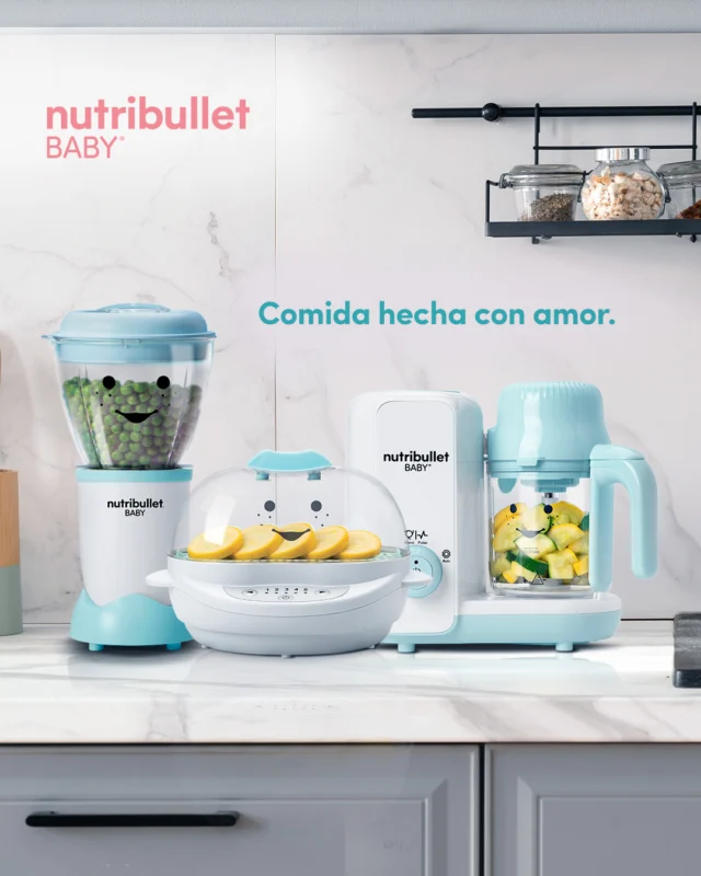 La comida casera nunca fue tan sencilla 🍼✨⁣
⁣
✨nutribullet® Baby ⁣
✨nutribullet® Turbo Steamer⁣
✨nutribullet® Steam + blend⁣
⁣
Es todo lo que necesitas para tu bebé 🥦🍌🍎⁣