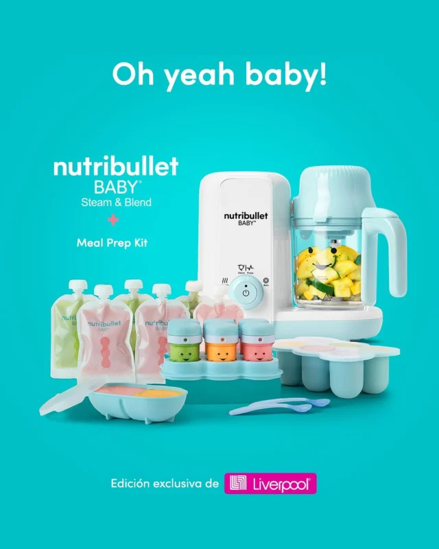 Solo en Liverpool encuentras la edición exclusiva de nutribullet Baby Steam & Blend + Meal prep Kit💕

Con accesorios que hacen más fácil cada preparación: cuece, mezcla y sirve sin complicaciones.

Ideal para mamás que aman nutrir con amor y estilo 👩‍👧✨

Hasta agotar existencias.