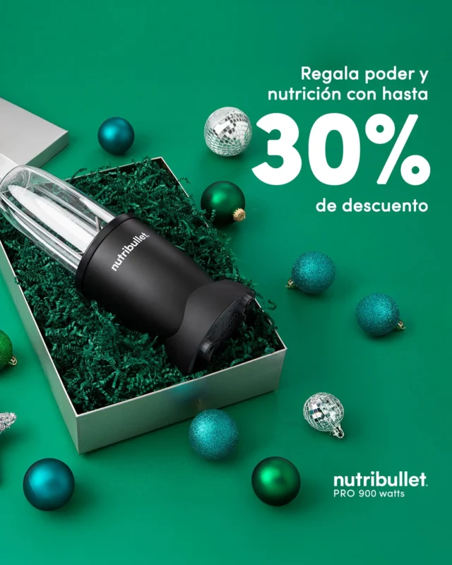 ¿Smoothies y mezclas en menos de 1 minuto? con la  nutribullet® PRO es posible ✨⁣
⁣
Mezcla hasta los ingredientes más resistentes como semillas y frutos secos con su motor de 900 watts… ¡Aprovecha el descuento especial por temporada! 🎄🌪️⁣
⁣
