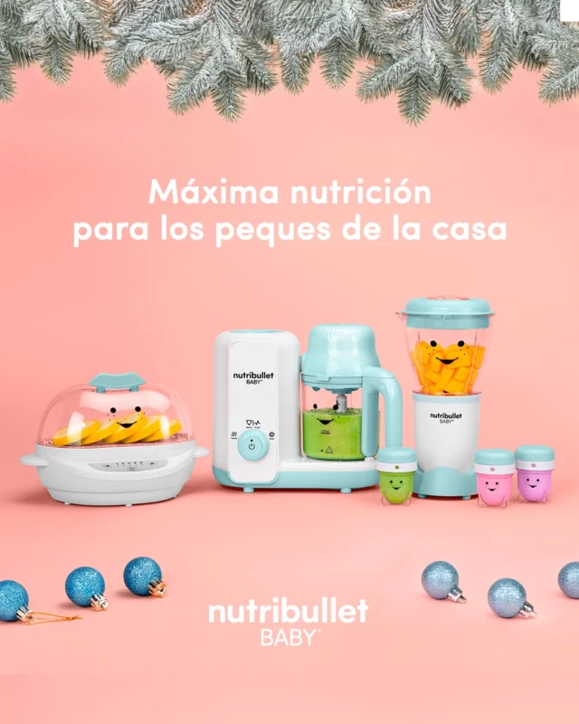 Esta Navidad, regala máxima nutrición hecha en casa a precio especial con hasta 30% de descuento 🎄💛 ⁣
⁣
nutribullet Baby es la forma más fácil de preparar comida casera hecha con amor para tu bebé: esteriliza, cocina, mezcla y extrae nutrientes en minutos ✨👶🏼 ⁣
⁣
Cómpralo ahora.⁣