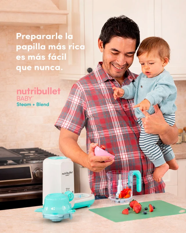 Papillas caseras y llenas de amor que se hacen casi solitas. ⁣
⁣
Con nutribullet Baby® Steam & Blend, cocinar para tu bebé es fácil, rápido y sin complicarte:⁣
vaporiza, mezcla y listo… todo en un solo lugar.⁣
⁣
Más calma para ti, más nutrición real para tu bebé. 🫶✨⁣