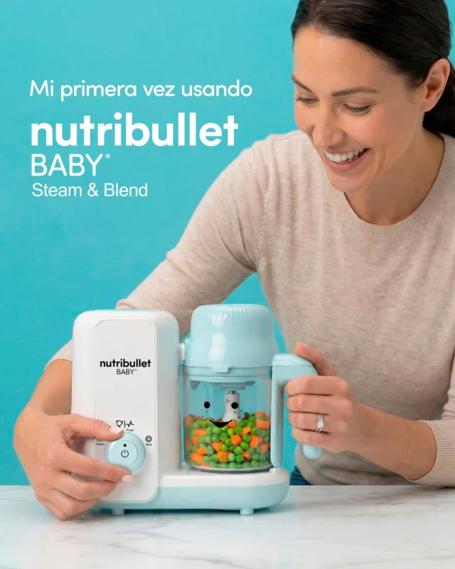 ¿Qué cara pondrá tu bebé en su primer bocado? 😝⁣
⁣
Con nutribullet Baby, tú eliges ese comienzo. 🌟⁣