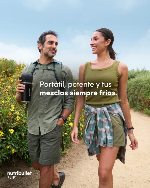⁣
La nutribullet® Flip está hecha para ir contigo: potente, recargable y con vaso insulado que mantiene tus mezclas frías hasta por 24 horas. ⁣
⁣
Perfecta para tus días de camping o senderismo. ⛰️🥾🍎⁣
