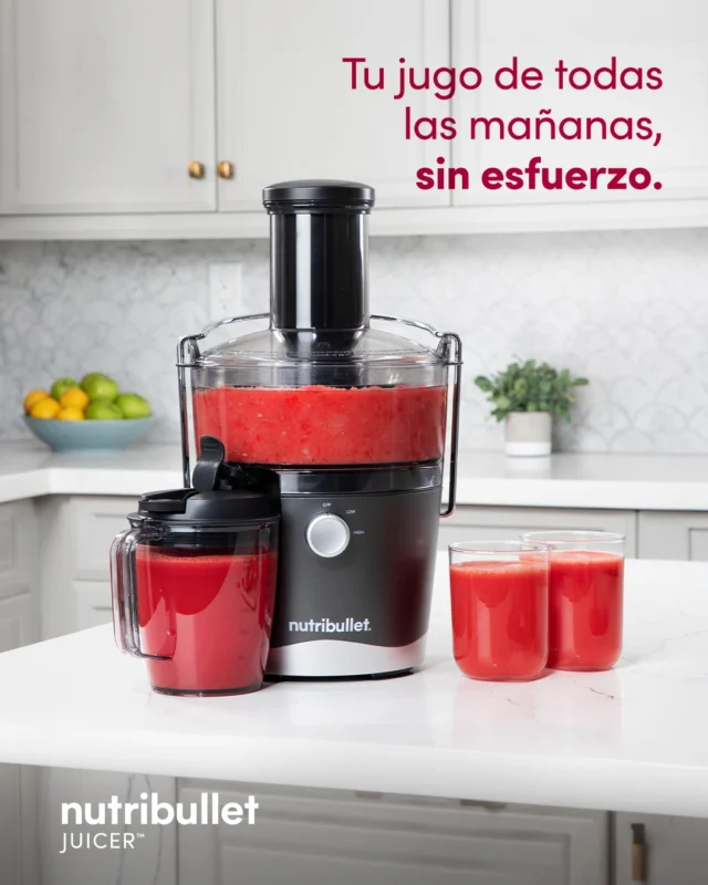 Dale a tu cuerpo la dosis de energía que necesita. ⁣
⁣
Con nutribullet® Juicer, transforma tus frutas y verduras en una fuente de vitaminas y fibra de fácil absorción. Gracias a sus velocidades: baja, alta y turbo, pulveriza cualquier ingrediente al instante. ⁣
Potente, compacta y lista para que sigas disfrutando de tus jugos matutinos sin complicaciones. ⁣
Adquiere la tuya en el link de la biografía.