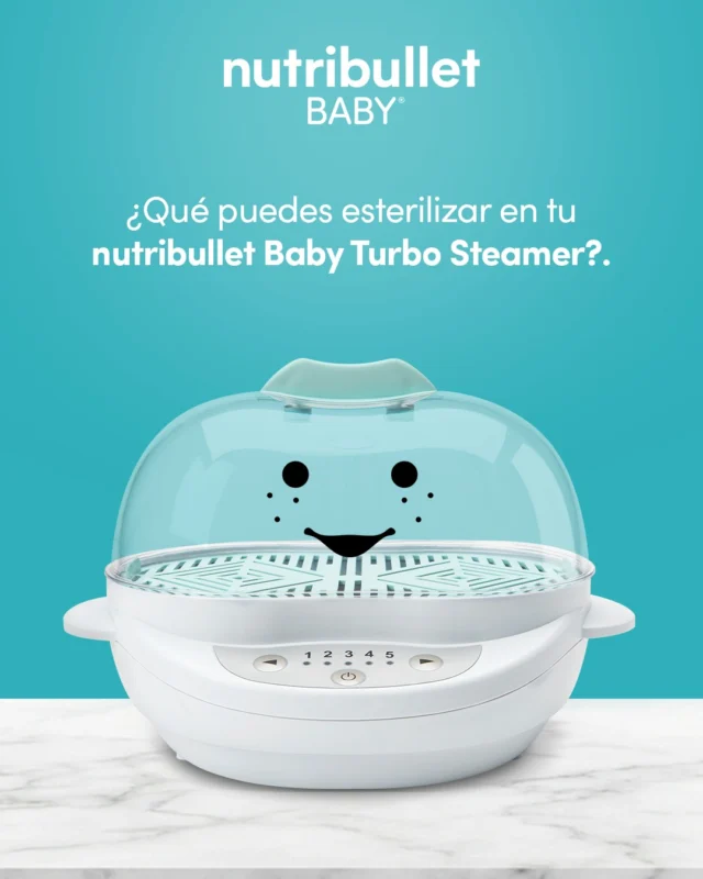 Fácil y sin complicaciones ✨ ¿Sabías que tu nutribullet® Baby Turbo Steamer también sirve para esterilizar lo que tu bebé utiliza en el día a día? 👶🏻🍼