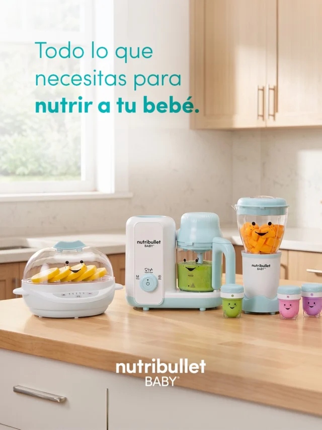 Comida casera y 100% natural para tu bebé. 👶 ⁣
Con la línea nutribullet® Baby, nutrirlo es sencillo en cada etapa:⁣
nutribullet® Baby: Procesa en segundos y organiza porciones diarias con su sistema de fechado.⁣
nutribullet® Steam & Blend: Cocina al vapor y hace puré en un solo recipiente.⁣
nutribullet® Turbo Steamer: Descongela, cocina y esteriliza.⁣