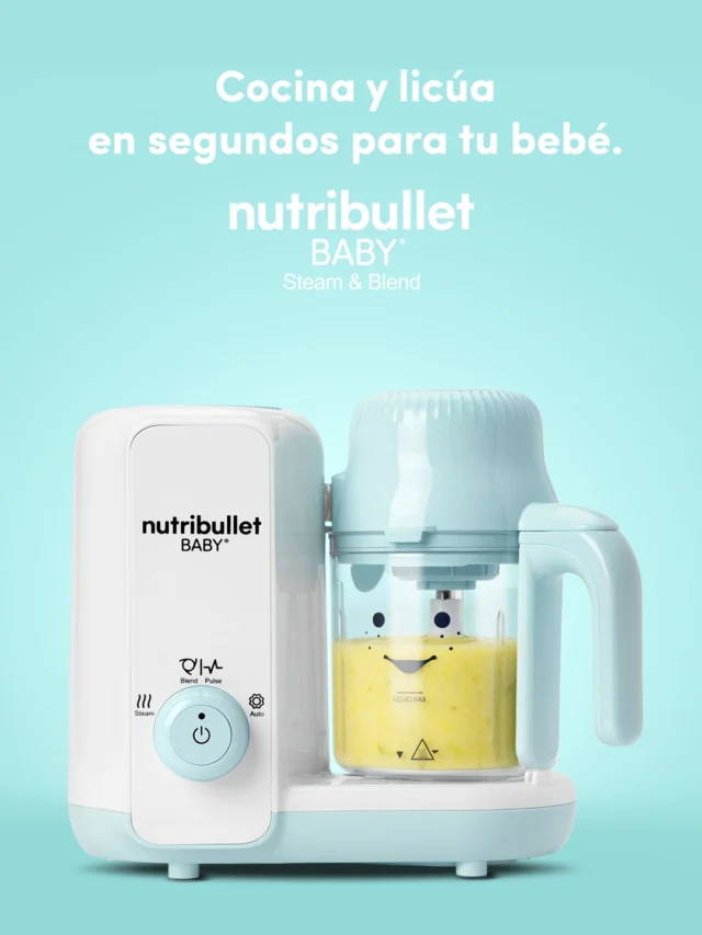 Con nutribullet® Baby Steam & Blend, pasas de vegetales al vapor a un puré suave usando el mismo vaso. Controla la consistencia ideal con sus funciones automáticas para darle solo nutrición real y hecha en casa.⁣
Cocina con amor sin complicaciones en la cocina.⁣