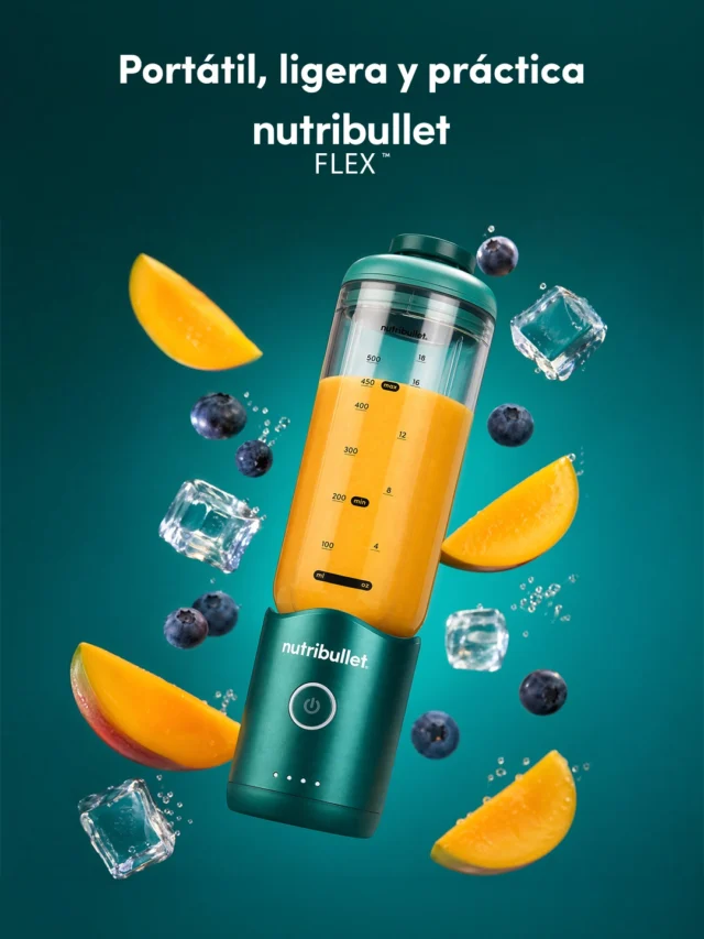 Con la nutribullet® Flex, tu smoothie, shake post-entreno o cualquier mezcla va contigo a donde quieras.⁣
Licúa donde sea y cuando sea. Rápida, súper silenciosa y ligera, está lista para seguir tu ritmo.⁣